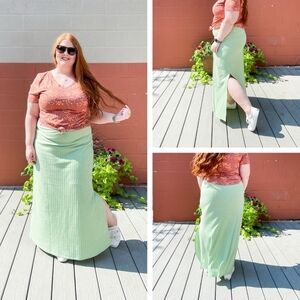 LuLaRoe Kayla Ribbed Single Slit Maxi